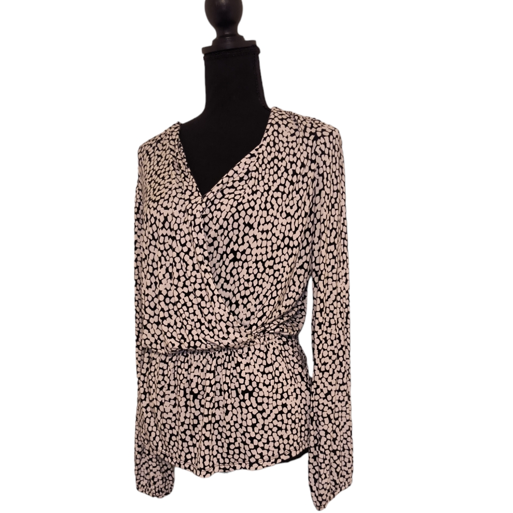 Adrianna Papell Black And White Blouse